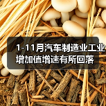 1-11月汽车制造业工业增加值增速有所回落(图4) 1-11月汽车制造业工业增加值增速有所回落(图4)