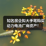 知名房企拟大手笔购买动力电池厂商资产!(图1) 知名房企拟大手笔购买动力电池厂商资产!(图1)