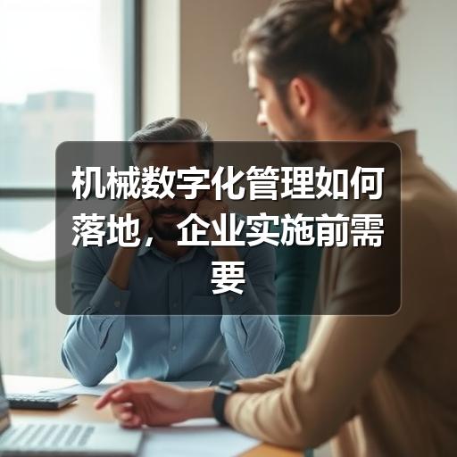 机械数字化管理如何落地,企业实施前需要想清楚的关键问题