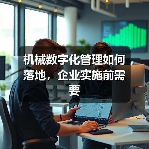 机械数字化管理如何落地,企业实施前需要想清楚的关键问题