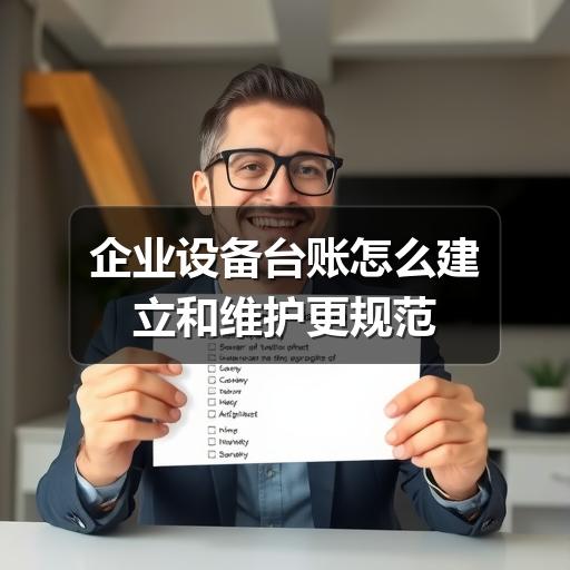 企业设备台账怎么建立和维护更规范