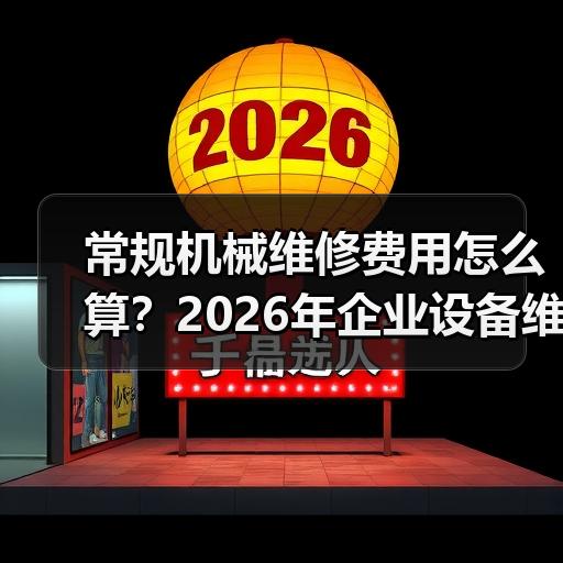 常规机械维修费用怎么算？2026年企业设备维保预算避坑拆解