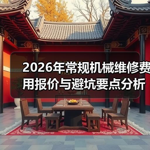 2026年常规机械维修费用报价与避坑要点分析