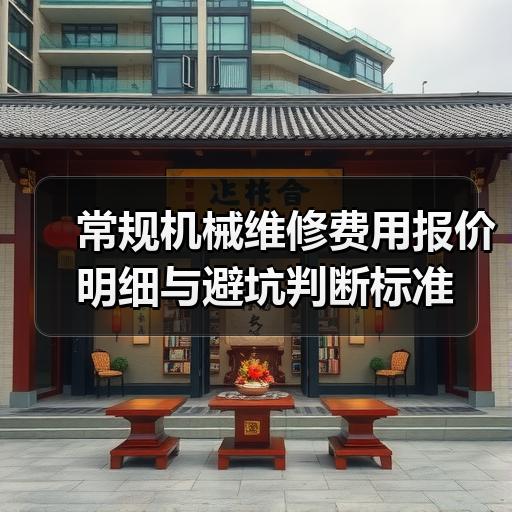 常规机械维修费用报价明细与避坑判断标准